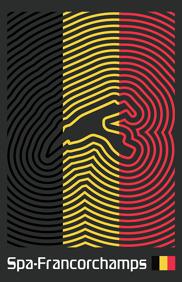 Circuit de Spa-Francorchamps Poster – Line Series