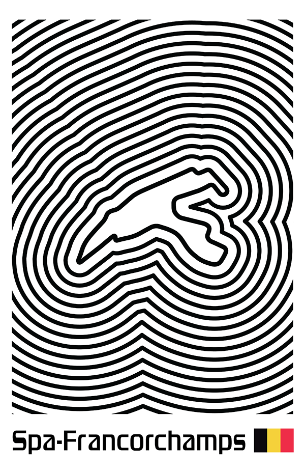 Circuit de Spa-Francorchamps Poster – Line Series