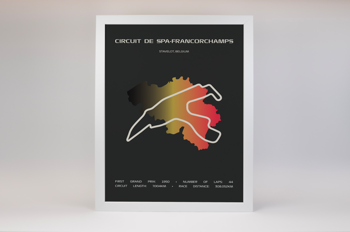 Circuit de Spa-Francorchamps Poster – Minimal Series