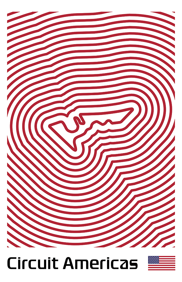 Circuit of The Americas Poster – Line Series