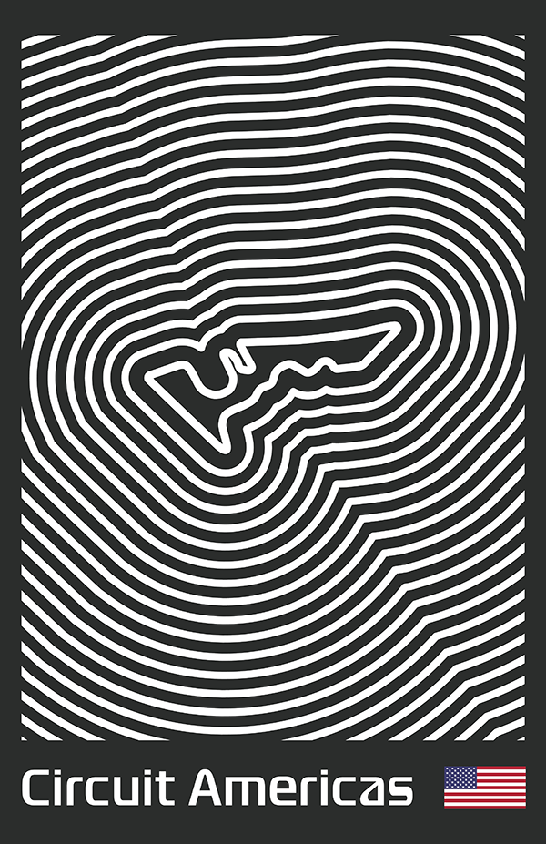 Circuit of The Americas Poster – Line Series
