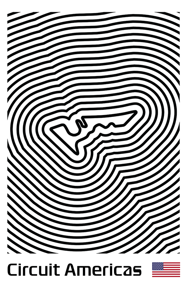 Circuit of The Americas Poster – Line Series