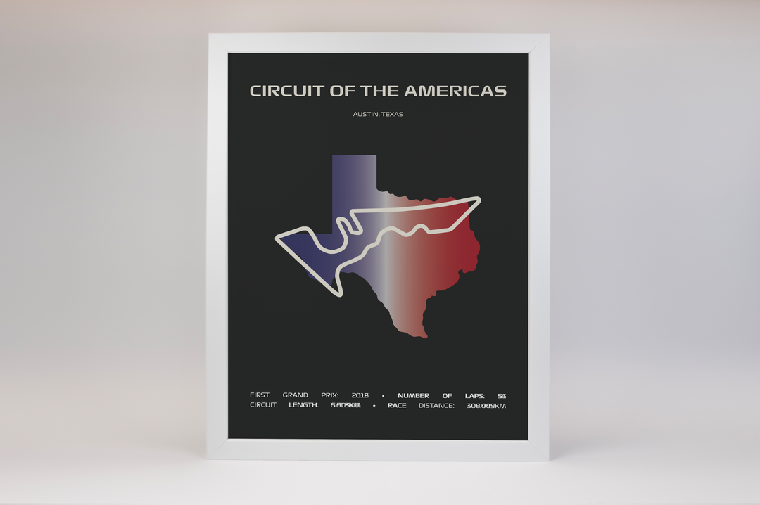 Circuit of The Americas Poster – Minimal Series