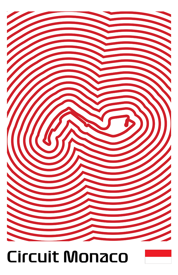 Circuit de Monaco Poster – Line Series