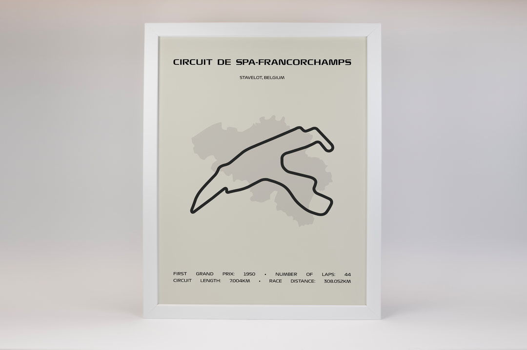 Circuit de Spa-Francorchamps Poster – Minimal Series