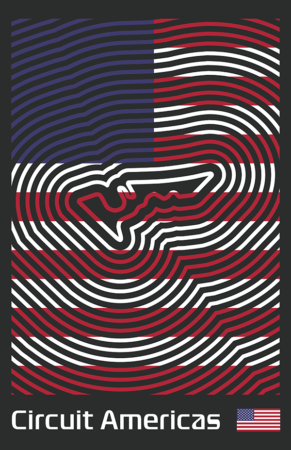 Circuit of The Americas Poster – Line Series