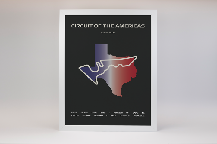 Circuit of The Americas Poster – Minimal Series