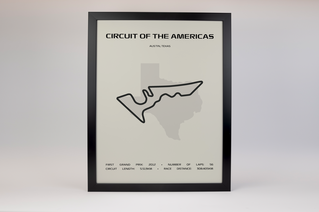 Circuit of The Americas Poster – Minimal Series