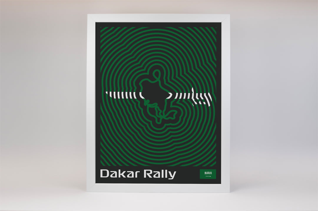 Dakar Rally Poster – Line Series