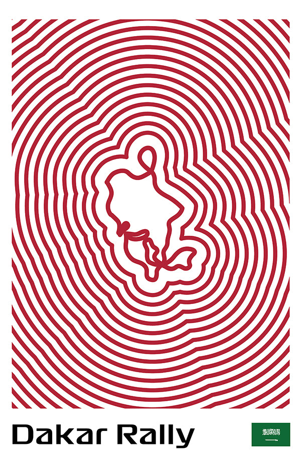 Dakar Rally Poster – Line Series