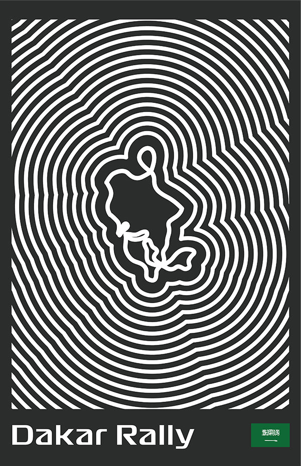Dakar Rally Poster – Line Series