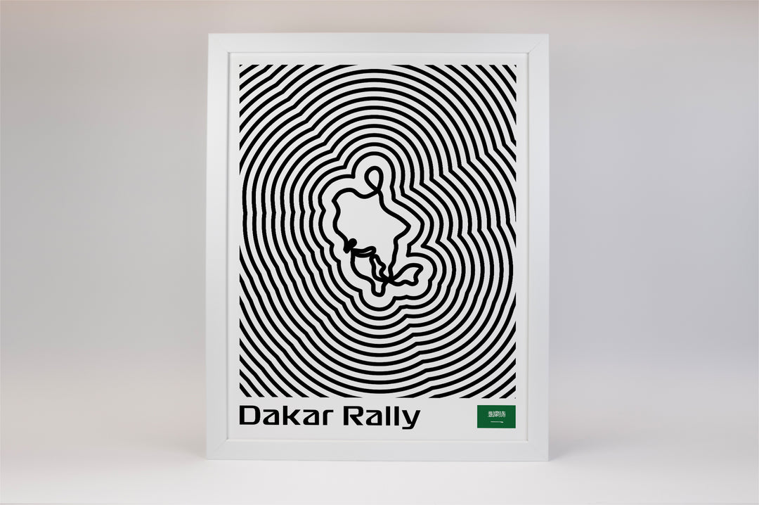 Dakar Rally Poster – Line Series