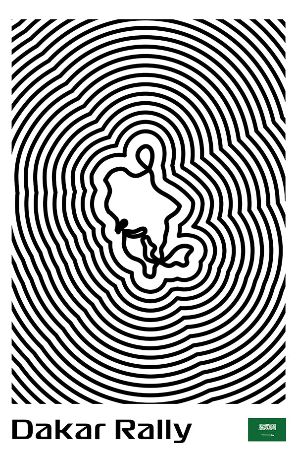 Dakar Rally Poster – Line Series