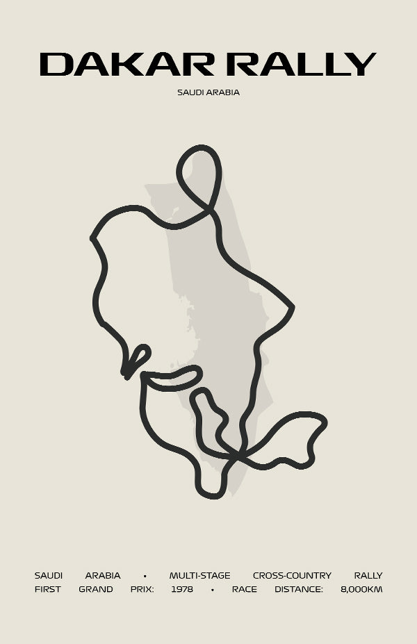 Dakar Rally Poster – Minimal Series