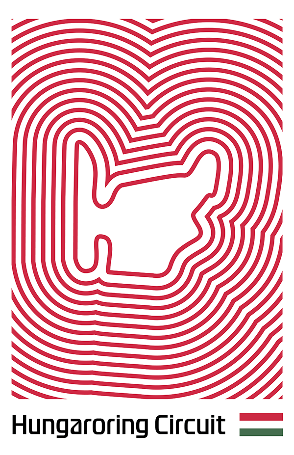 Hungaroring Poster – Line Series