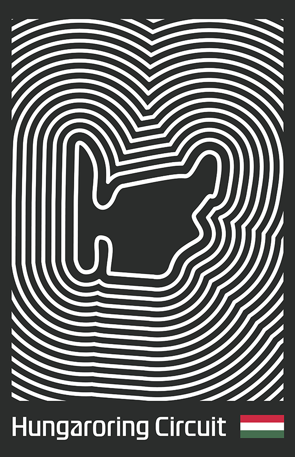 Hungaroring Poster – Line Series