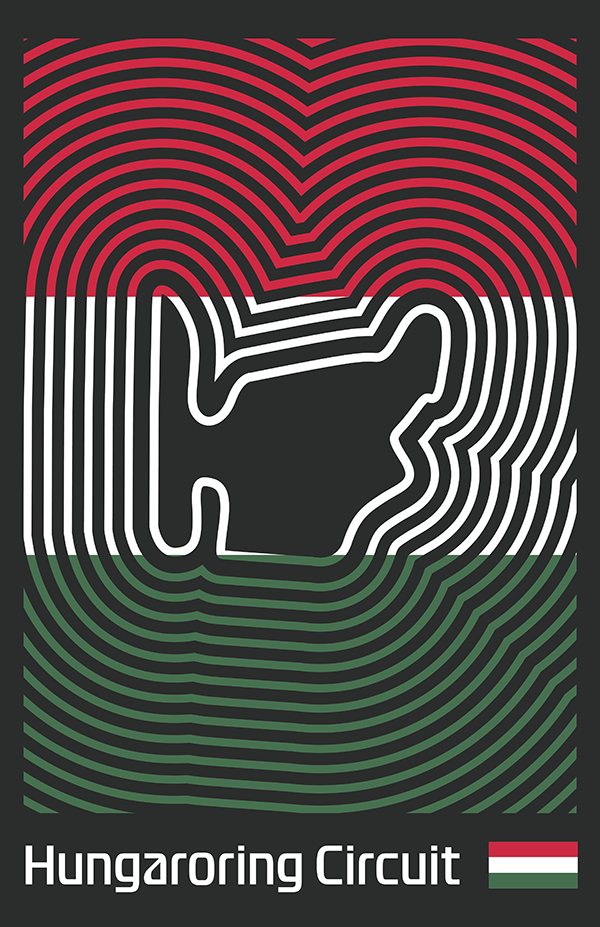 Hungaroring Poster – Line Series