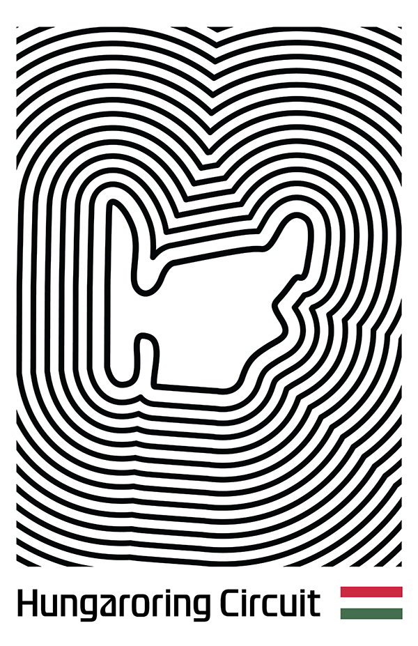 Hungaroring Poster – Line Series