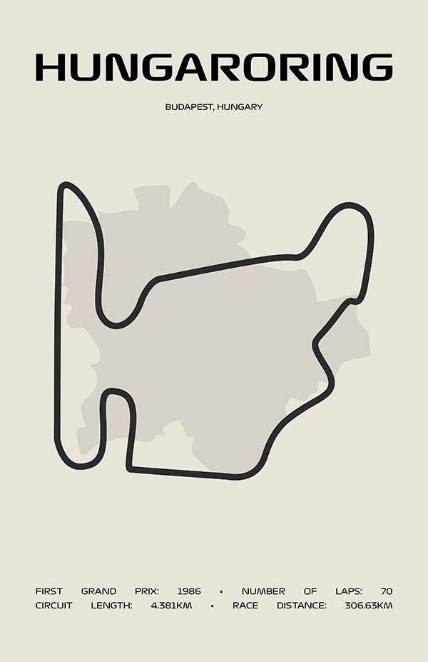 Hungaroring Poster – Minimal Series