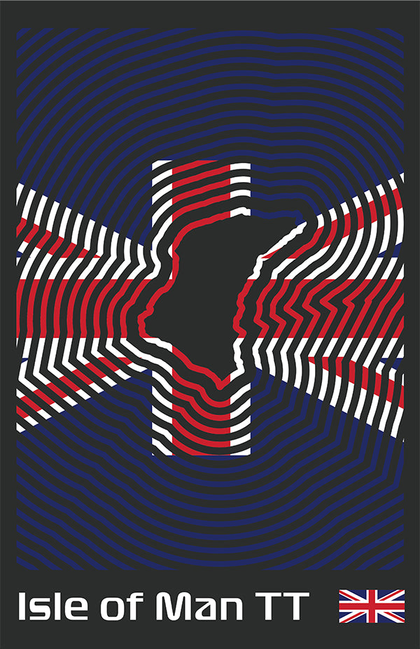 Isle of Man TT Poster – Line Series