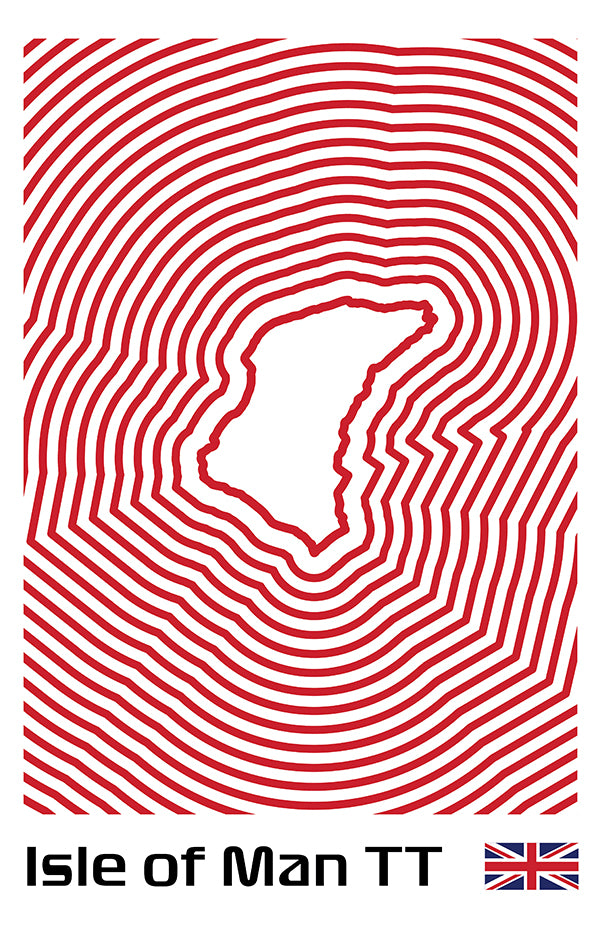 Isle of Man TT Poster – Line Series