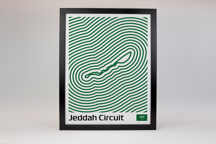 Jeddah Corniche Circuit Poster – Line Series