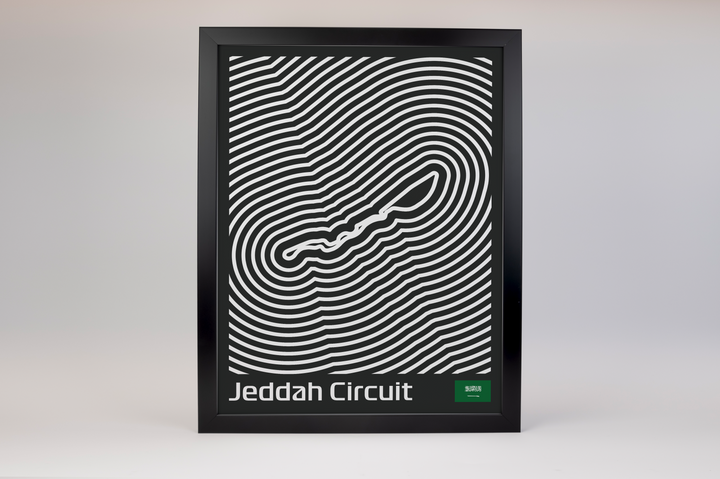 Jeddah Corniche Circuit Poster – Line Series