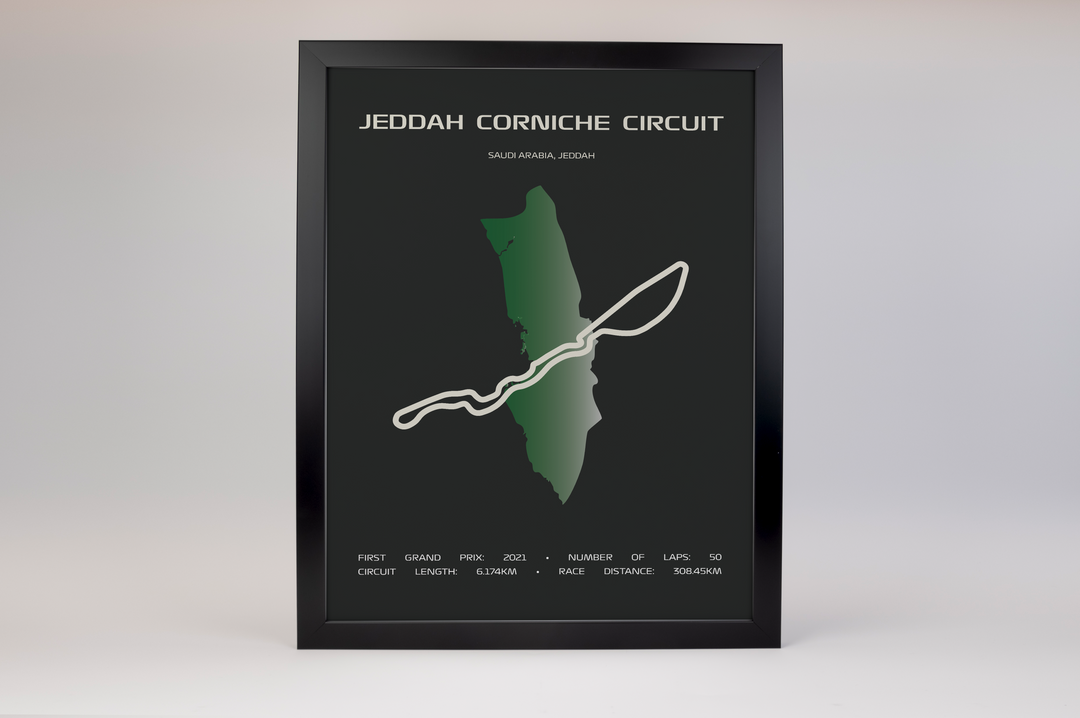 Jeddah Corniche Circuit Poster – Minimal Series