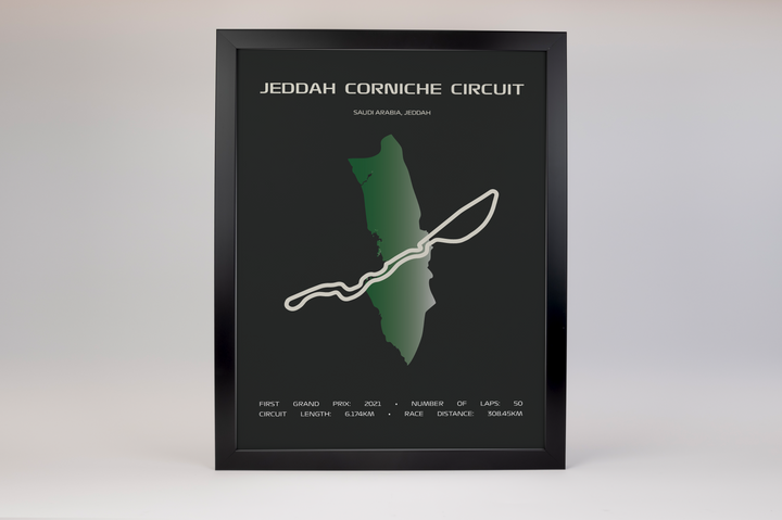 Jeddah Corniche Circuit Poster – Minimal Series