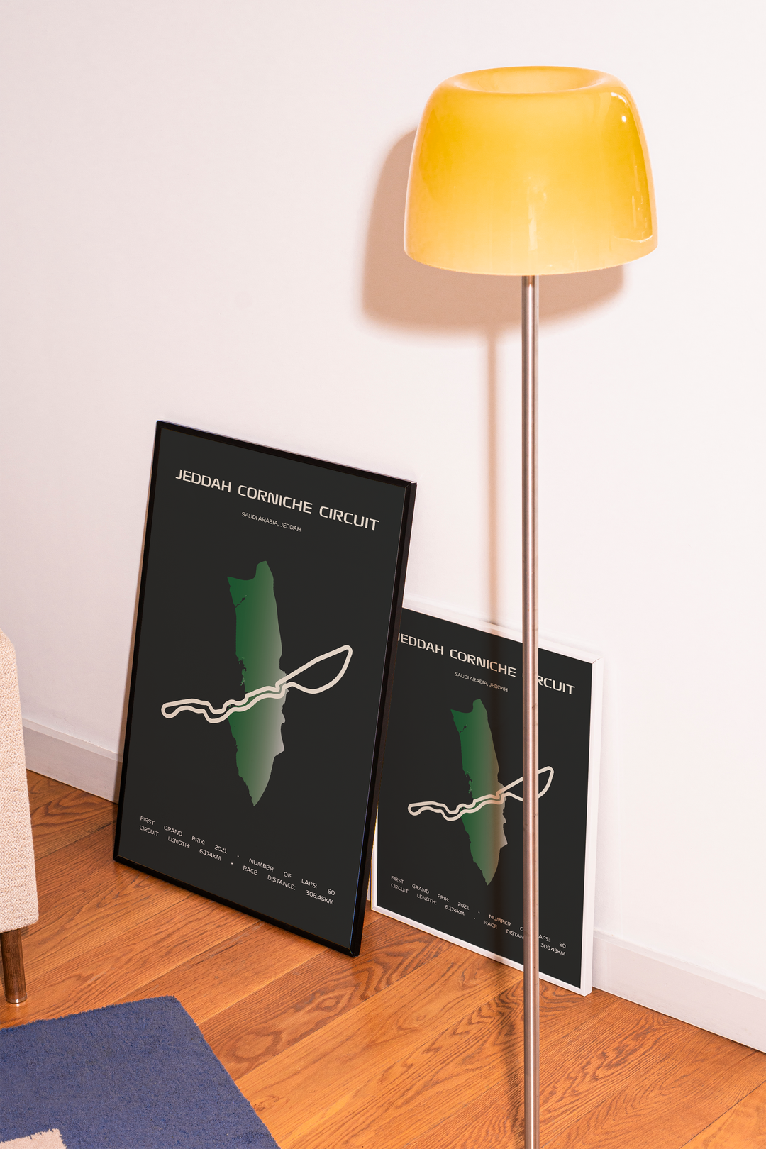 Jeddah Corniche Circuit Poster – Minimal Series