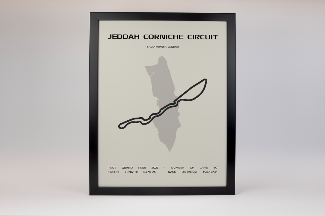Jeddah Corniche Circuit Poster – Minimal Series