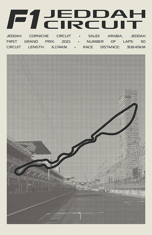 Jeddah Corniche Circuit Poster – Picture Series