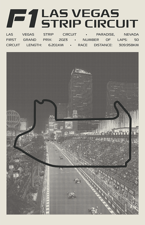 Las Vegas Strip Circuit Poster – Picture Series
