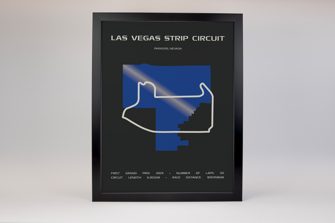 Las Vegas Strip Circuit Poster – Minimal Series