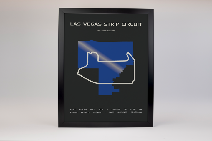 Las Vegas Strip Circuit Poster – Minimal Series