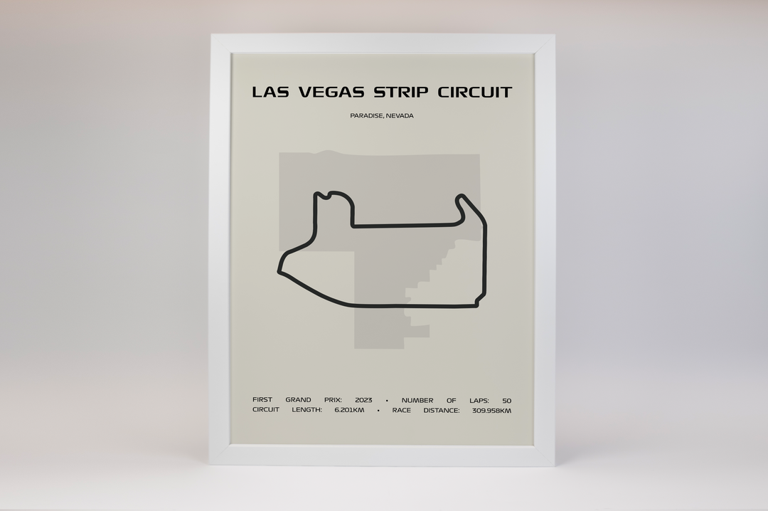 Las Vegas Strip Circuit Poster – Minimal Series