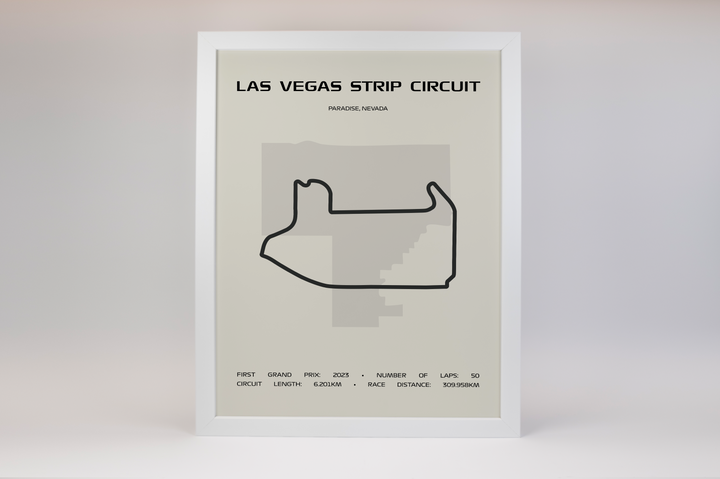 Las Vegas Strip Circuit Poster – Minimal Series