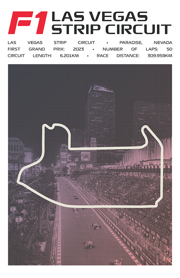 Las Vegas Strip Circuit Poster – Picture Series