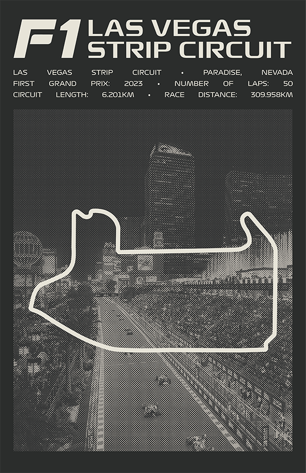 Las Vegas Strip Circuit Poster – Picture Series