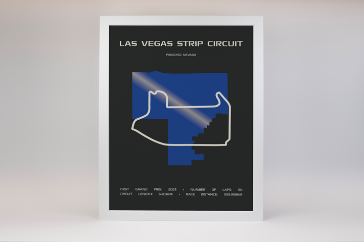 Las Vegas Strip Circuit Poster – Minimal Series