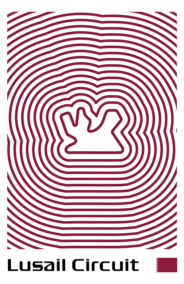 Lusail International Circuit Poster – Line Series