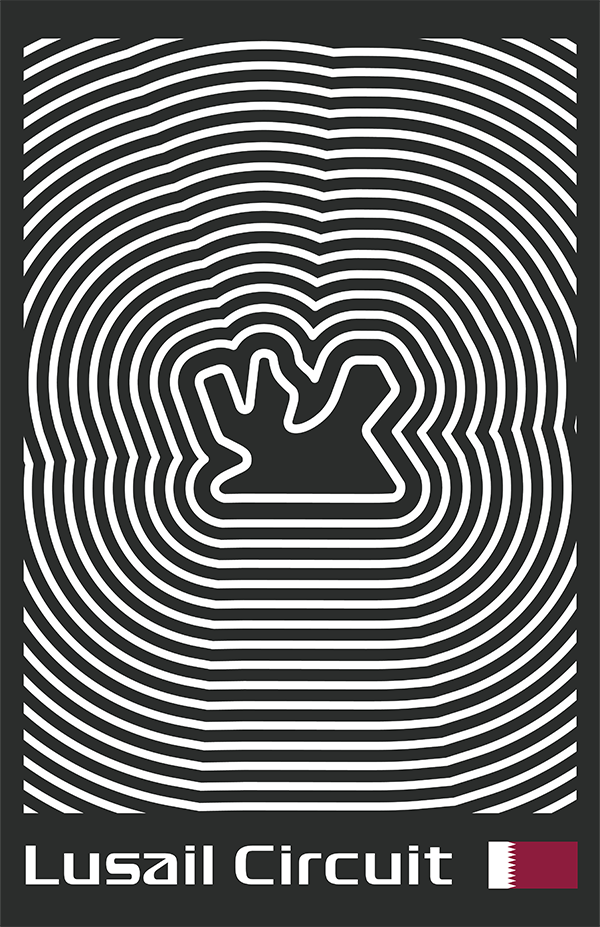 Lusail International Circuit Poster – Line Series
