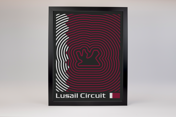 Lusail International Circuit Poster – Line Series