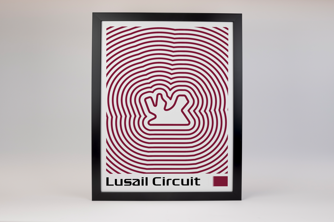 Lusail International Circuit Poster – Line Series