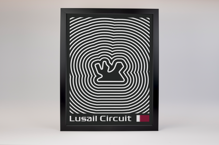 Lusail International Circuit Poster – Line Series