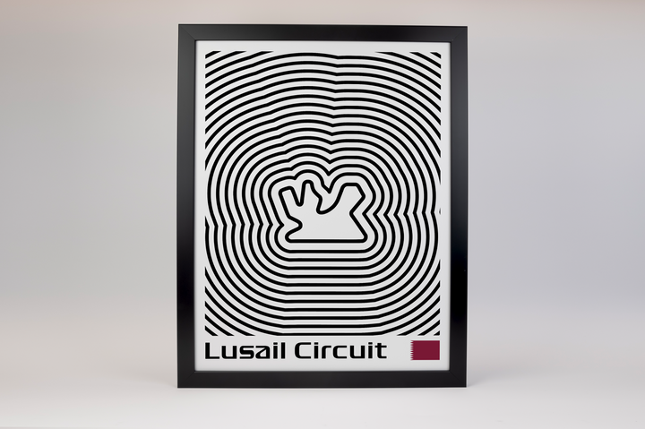 Lusail International Circuit Poster – Line Series