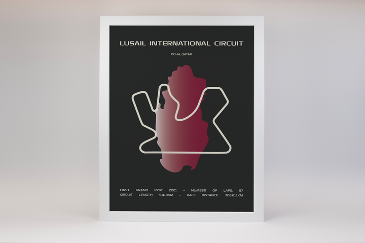 Lusail International Circuit Poster – Minimal Series