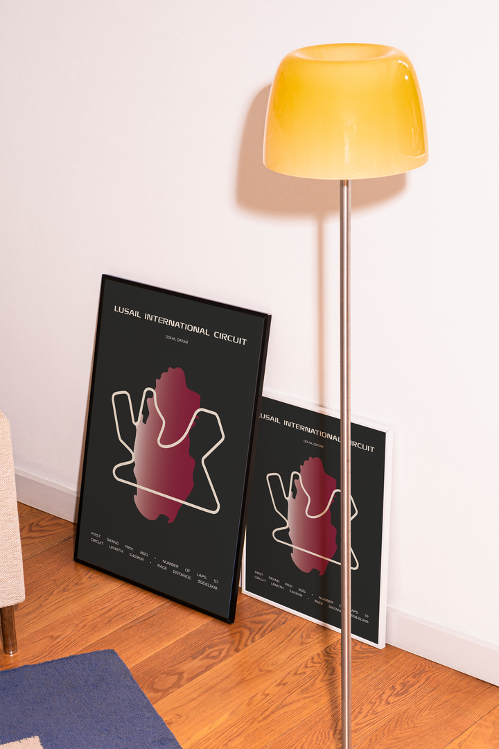Lusail International Circuit Poster – Minimal Series