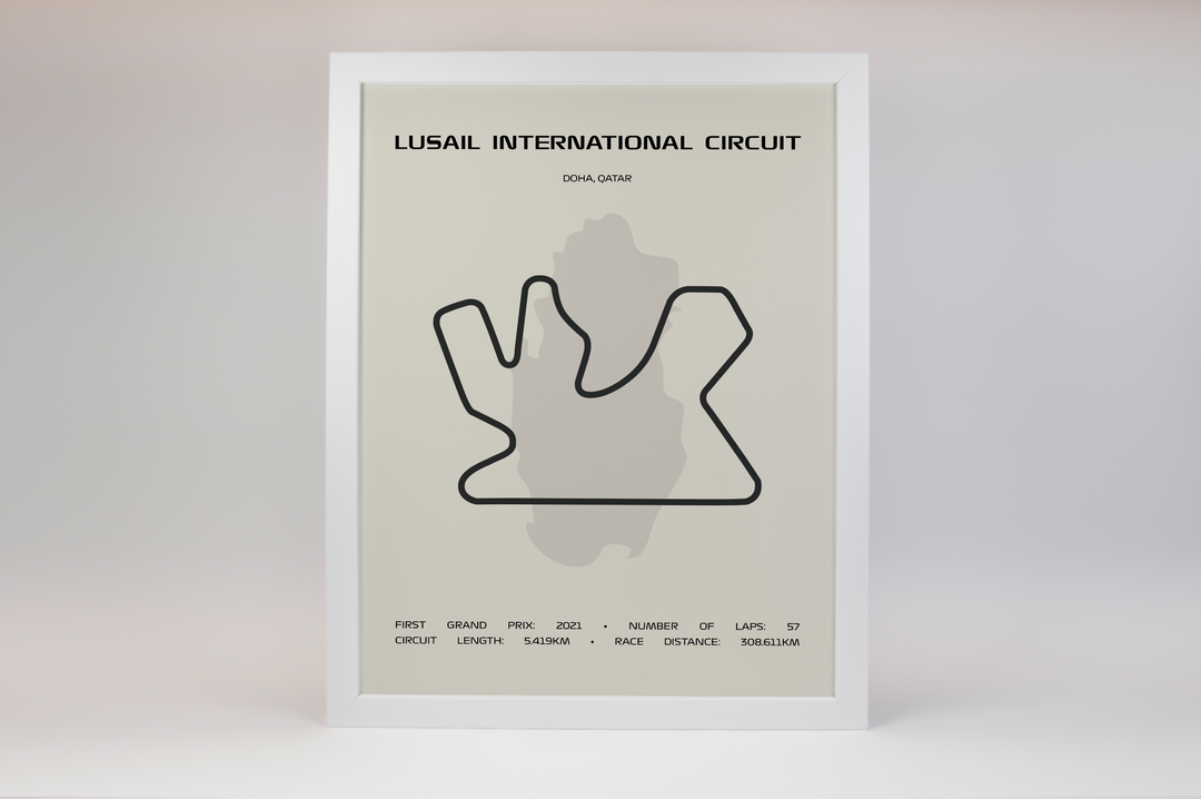 Lusail International Circuit Poster – Minimal Series