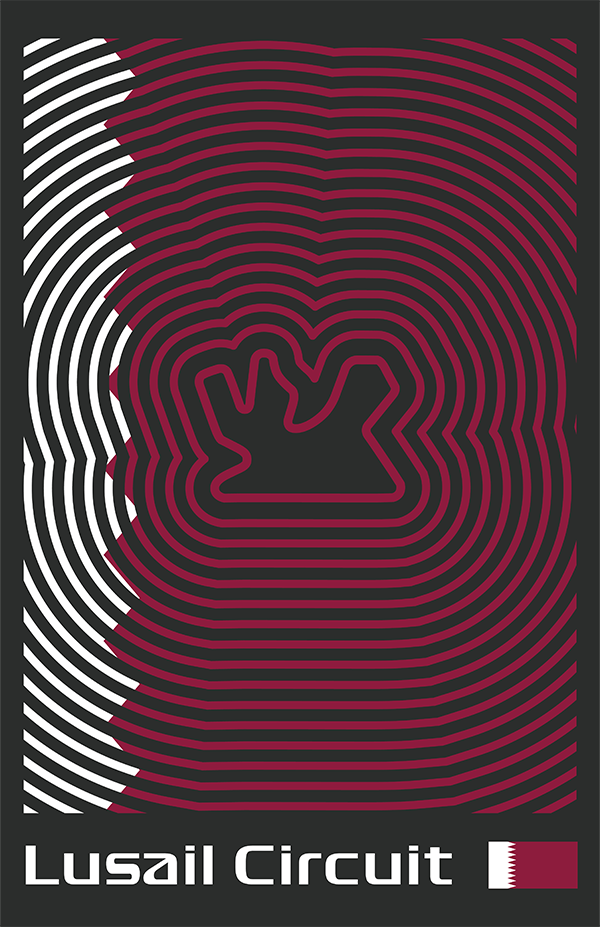 Lusail International Circuit Poster – Line Series